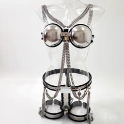 Prolink Novelties® - Chastity set Waist Belt - voor vrouwen - BDSM - bestaande uit 3 delen - stainless steel — thumbnail 17