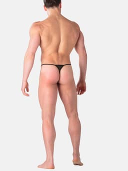 WOH heren microfiber G-string personal allure mesh zwart — thumbnail 3