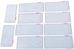 Punching Cards Set - 10 Stuks - Professionele Plastic Kaarten - Voor Silver Reed Breimachine - Gebruiksvriendelijk - 10 Patronen - Breipatroonkaarten — thumbnail 1
