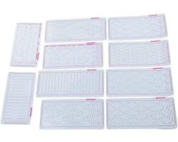 Punching Cards Set - 10 Stuks - Professionele Plastic Kaarten - Voor Silver Reed Breimachine - Gebruiksvriendelijk - 10 Patronen - Breipatroonkaarten