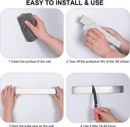 Magnetische Messenbalk, 30cm Magnetische Meshouder, Magnetische Roestvrijstalen Meshouder, Keukenmesorganizers — thumbnail 3