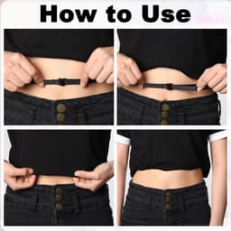 2st Crop Tuck Bands, Crop Verstelbare Band Shirt Tuck Band Elastisch Shirt Cropping Band Crop Top Band Tucking Belt voor Dames Transformeer je Stijl (Zwart + Wit) — thumbnail 3