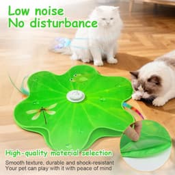 Interactief kattenspeelgoed met veerautomaat lotusblad-design — thumbnail 3