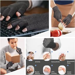 Handschoenen Compressiehandschoenen artrose handschoenen artritis halve vinger handschoenen antislip fietshandschoenen sporthandschoenen voor mannen vrouwen hardlopen fietsen klimmen — thumbnail 3