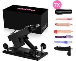 Eden Sex Machine - Pakket met 7 Opzetstukken - Bevat Dildo’s en een Pocket pussy - Neukmachine voor Man en Vrouw - Fucking machine – Discreet Verzonden