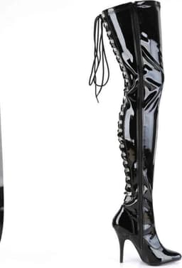 EU 38 = US 8 | SEDUCE-3063 | 5 Open Back D-Ring Stretch Thigh BT — thumbnail 5