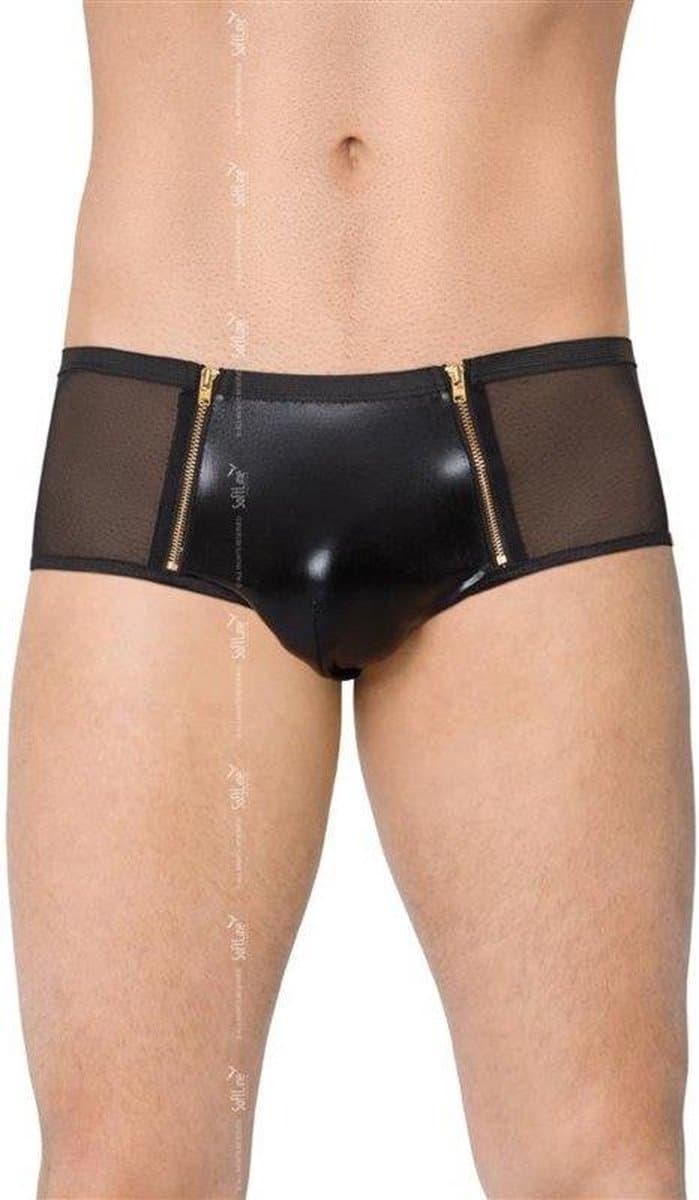 SoftLine Collection - Stoere pants met wetlook finish zwart XL — afbeelding 1