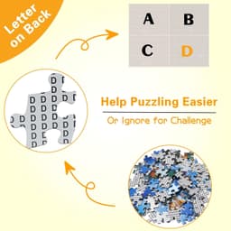 1000-delige puzzel voor volwassenen, met posterletters, unieke pasvormende stukjes, 69,8 x 49,8 cm — thumbnail 5