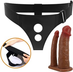 PRETTYLOVE Keaven Strapon With Hollow Double Dildo — thumbnail 5