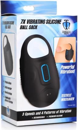 Trinity Vibes - Vibrerende Testikel Massager - Zwart — thumbnail 7