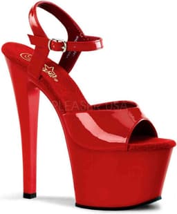 Pleaser - SKY-309 Sandaal met enkelband, Paaldans schoenen - Paaldans schoenen - 40 Shoes - Rood — thumbnail 1