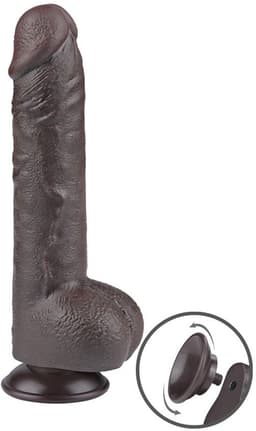LoveToy - Aftrekbare dildo 24 cm (Ø 4,3 cm) - Zwart — thumbnail 2