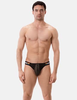 Barcode Berlin Pride Brief Regiro Black - MAAT M - Erotisch Heren Ondergoed - Slip voor Man - Sexy mannen Slip — thumbnail 2