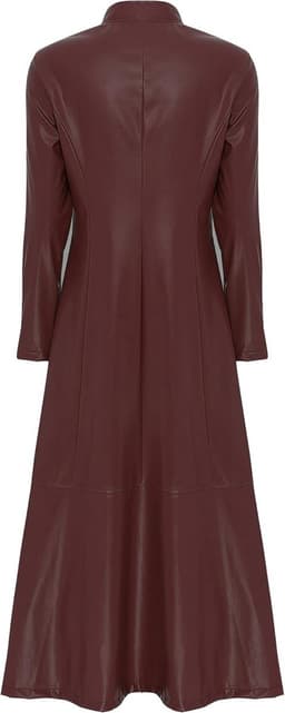 Lange Lak Trenchcoat voor Dames en Heren - Sexy PVC Leren Lange Jas met Ritssluiting voor Clubwear & Disco — thumbnail 5