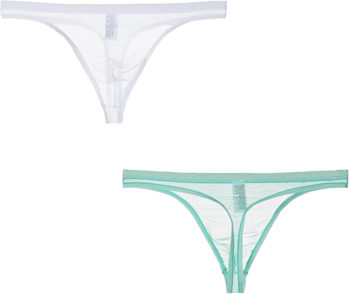 Transparante Heren String Mini Slip met Lage Taille - Ademend en Sexy Ondergoed — afbeelding 1