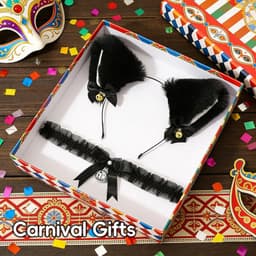 Cattenoren Set Dames met Halsband en Tattoeage voor Carnaval en Cosplay — thumbnail 2