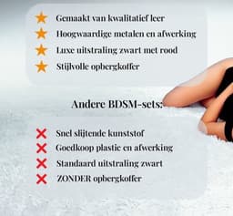 Dare to Undress – Fifty Shades of Grey – Luxe 8-delige BDSM Set met Opbergkoffer – Premium – BDSM Bondagesets - Valentijn Cadeau - Handboeien, Halsband, Masker, Gagbal & Zweep - Sex Toys voor Koppels - Seksspeeltjes voor mannen en vrouwen - Kinky — thumbnail 3