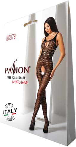 Passion - Woman Bs078 Bodystocking One Size Black — thumbnail 4