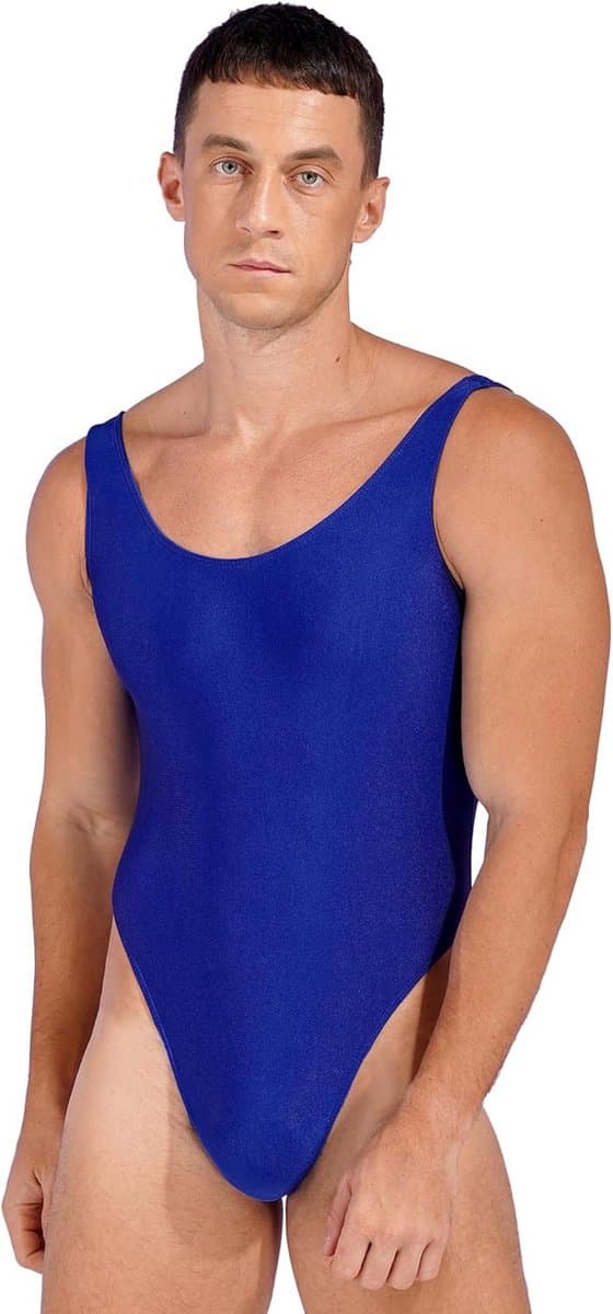 Heren Bodysuit met Korte Mouwen en Ronde Hals Ondergoed String — afbeelding 1