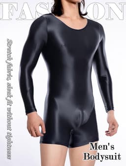 Sexy heren jumpsuit bodysuit catsuit glanzend — thumbnail 5