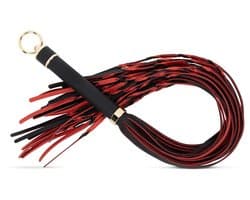 Fetish Collection - Flogger 64 cm - Rood en Zwart