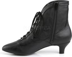 Fab-1005 enkellaars met veters en korte hak mat zwart - Steampunk Victoriaans - (EU 47 = US 16) - Pleaser Pink Label — thumbnail 4