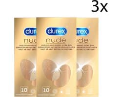 Durex Condooms Nude 10st - 3 Stuks - Voordeelverpakking