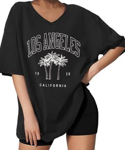 Dames Oversized T-shirt Zomer Vintage Gitaarprint — thumbnail 2
