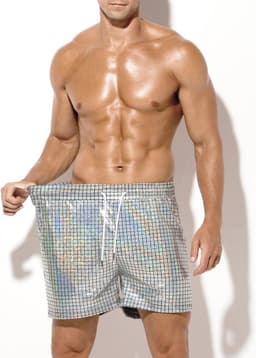 Glanzende Metallic Heren Shorts voor Disco en Clubwear — thumbnail 4