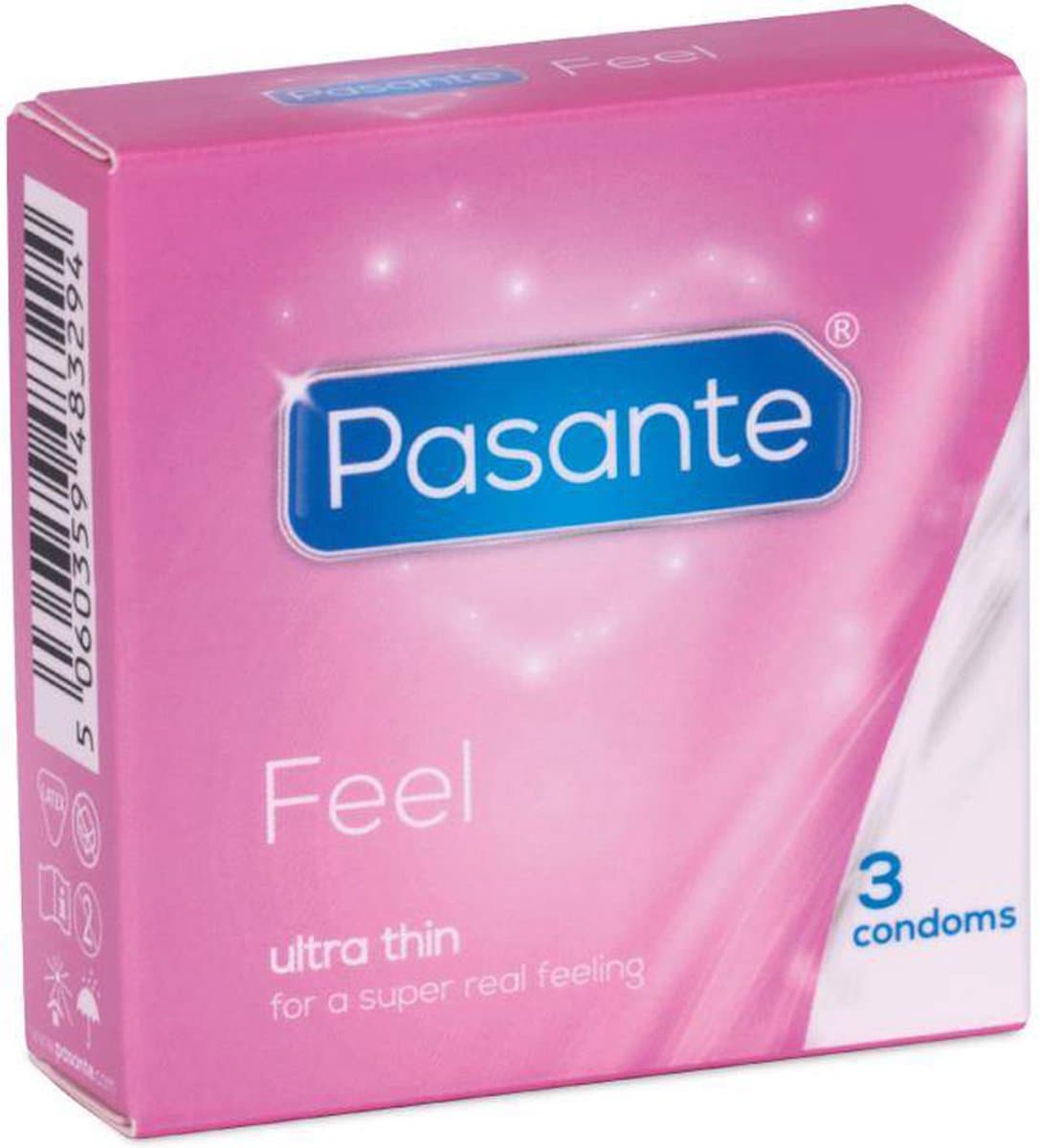 Pasante Feel Condooms - 3 stuks — afbeelding 1