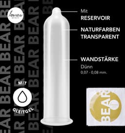Loovara Intimate - Bear 60 mm - Condooms - Met Glijmiddel - Condoms - 12 stuks — thumbnail 3