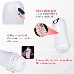 Nuvance Masturbator voor man - Pocket Pussy - Sex Toys voor Mannen - Vibrators voor Mannen - Electrisch - Blowjob Simulator — thumbnail 8