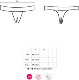 Obsessive - Miamor Kruisloze String Zwart L/XL — thumbnail 4