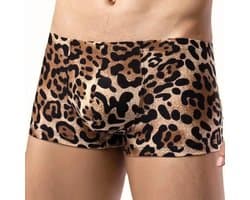 Luipaard Boxershort Heren – Sexy Leopard Print Men’s Underwear – Panter Boxer voor Themafeest of Festival – Maat M/L