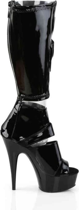 Pleaser - DELIGHT-600-49 Kniehoge laarzen - US 11 - 41 Shoes - Zwart — thumbnail 5