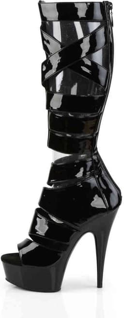 Pleaser - DELIGHT-600-49 Kniehoge laarzen - US 11 - 41 Shoes - Zwart — thumbnail 3