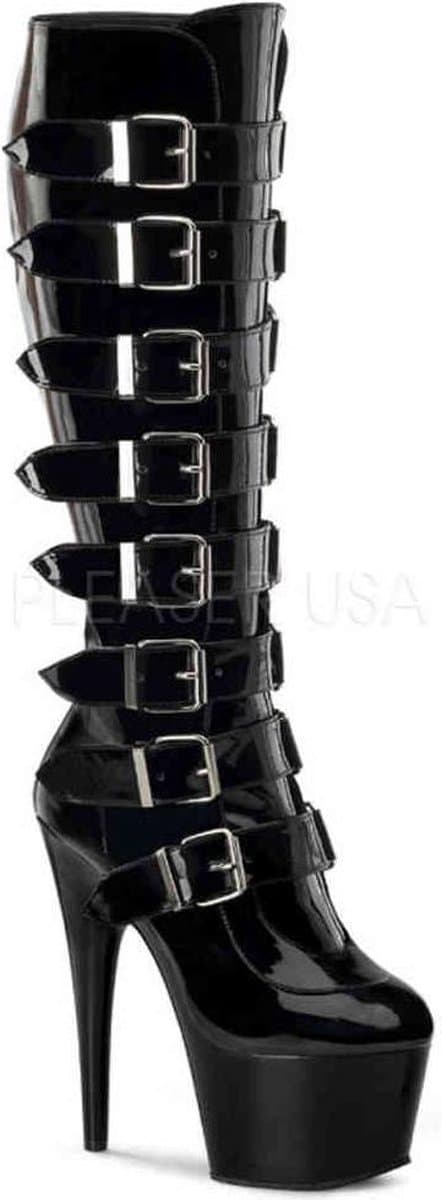 Pleaser Kniehoge laarzen -37 Shoes- ADORE-2043 US 7 Zwart — afbeelding 1