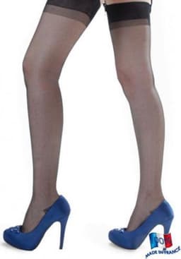 Clio Kousen - Jarretel Kousen - Kousen - Glad Boord - 100% Nylon - 15 Den. - T3 - Medium- Zwart — thumbnail 7