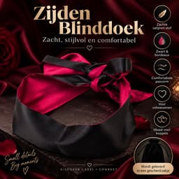 Nina’s Giftshop® Zijden Blinddoek BDSM – Erotische Blinddoek – Zwart & Bordeaux – Zachte Blinddoek voor Koppels – Seksspeeltje voor Volwassenen – Valentijn Cadeau – Cadeau voor Hem & Haar — thumbnail 2