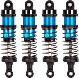 Geoliede 4 stuks 72 mm aluminium olieschokkenset voor 1/12 1/14 1/16 RC auto's - upgrade voor/achter, compatibel met WLtoys 144001, 124019, MJX 16208, HBX — thumbnail 1
