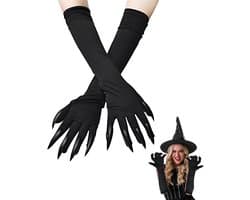 Nagels Zwarte Kleding Accessoires - Halloween Klauw Handschoenen voor Cosplay, Carnaval, Feestjes en Themapartijen - 48×9.5 cm Unisex Maat
