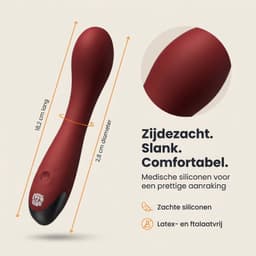 PureVibe Desire G-spot vibrator voor vrouwen met krachtige stimulatie – dildo – vibrators – sex toys – seksspeeltjes – voor haar | Bordeaux Rood — thumbnail 5