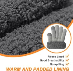 Handschoenen Mannen Wol Fleece Gevoerde Thermische Handschoenen Touch Screen Warm Gebreide Handschoenen Gift voor Running Ski Outdoor — thumbnail 5