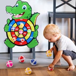 Katapult Schietspel met Plakballen - Dinosaurus, Olifant en Schildpad Doelborden - Educatief Buitenspel voor Kinderen — thumbnail 4