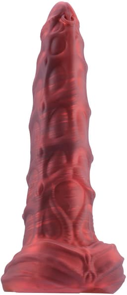 Hismith Dragonfire Fantasy Dildo 24,3 cm – Siliconen Dildo met Zuignap en KlicLok – Rood Zwart — thumbnail 3