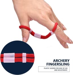Archery Finger Sling, Adjustable Fingersling Archery Finger Sling Soft and Elastic Material Archery Sling for Recurve - ShopVlot — thumbnail 3