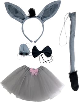 FRCOLOR Costume Set with Tutu Skirt Ear Headband Tail Bow Tie Animal Costume Set Halloween Cosplay Party Accessories 5 - ShopVlot — thumbnail 1