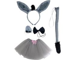 FRCOLOR Costume Set with Tutu Skirt Ear Headband Tail Bow Tie Animal Costume Set Halloween Cosplay Party Accessories 5 - ShopVlot