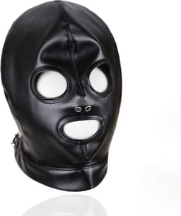 Banoch - Zwart PU leren Masker - BDSM — thumbnail 4