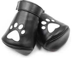Banoch - Perrito Mittones - dog paws mittens bondage - PU Leer - Wit Voetje - puppy play
